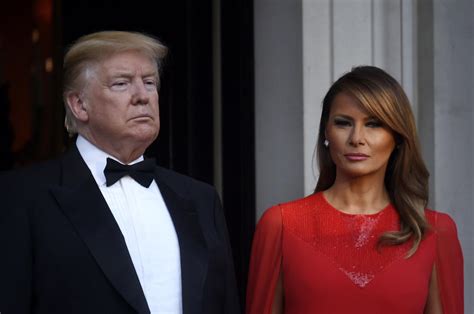 Melania Trump wears red Givenchy for royal dinner 